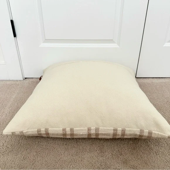 Studio McGee Threshold Cream & Tan Plaid Oversized Throw Pillow - Picture 10 of 16